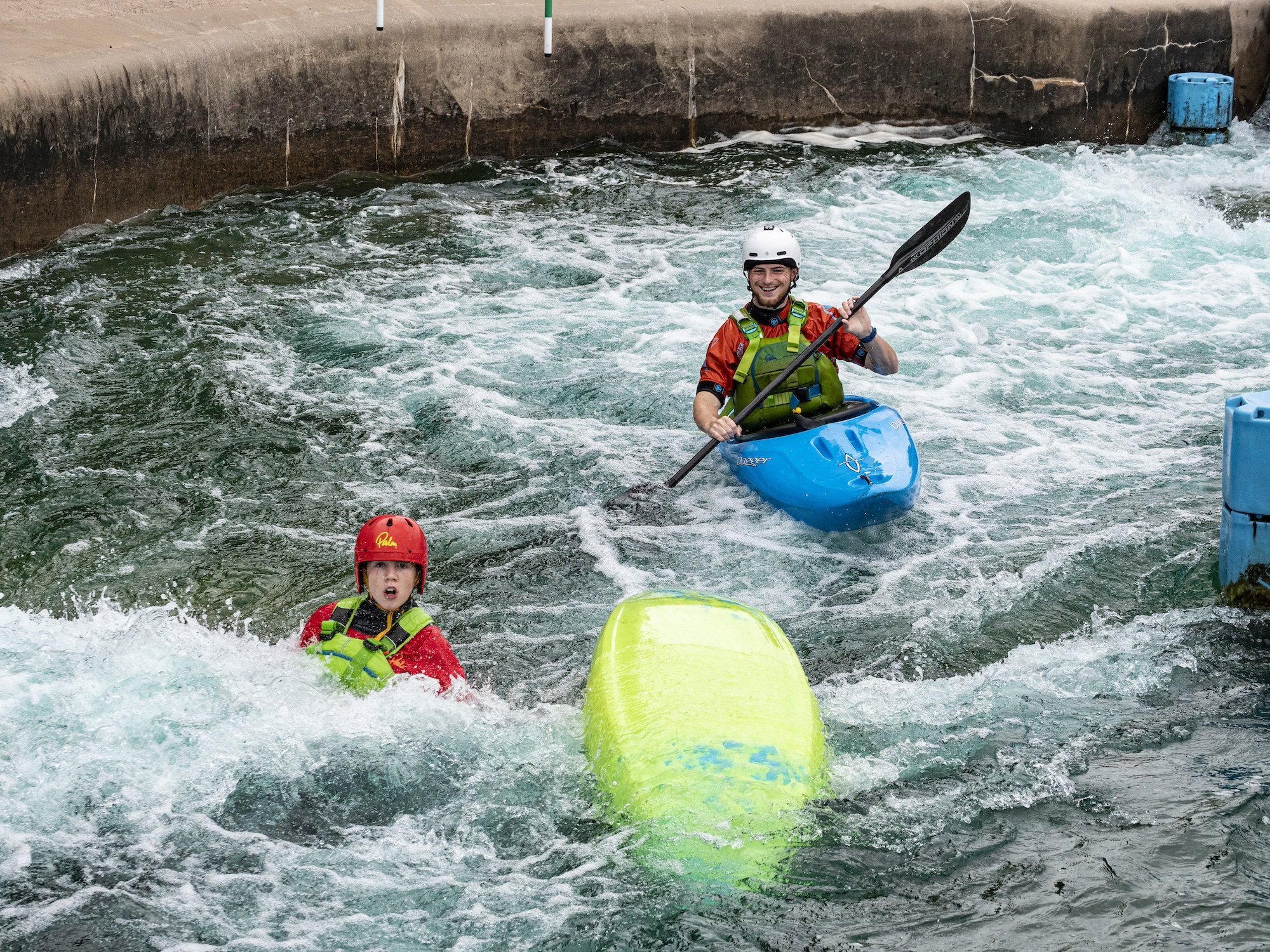Swimming is fun out of your kayak